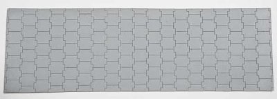 Chooch 8598 - HO Flexible Vinyl Wall - Modern Concrete Cruciform Pattern