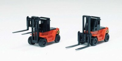 TomyTec 3518 - N Scale Forklift - Orange,Black (2pk) 