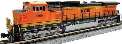 Kato 176-3520DCC - HO GE C44-9W - DCC -- Kansas City Southern #4401 (Ex-BNSF Patch, orange, black...