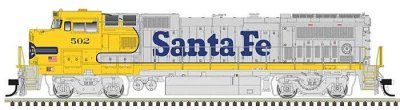 Atlas 10004342 - HO GE Dash 8-40BW - LokSound and DCC - Master(R) Gold -- Santa Fe #502 (Fantasy ...