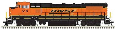 Atlas 10004311 - HO GE Dash 8-40BW - Standard DC - Master(R) Silver -- BNSF Railway #516 (Wabtec ...