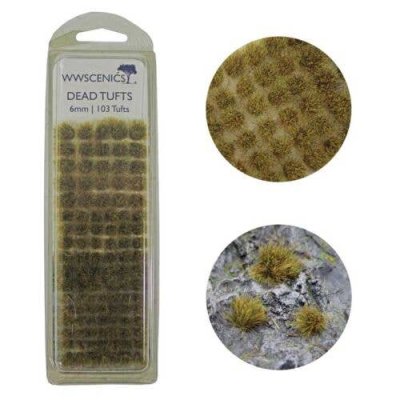 Peco W3TDE6 - Grass Tufts 1/4" 6mm -- Dead pkg(103)