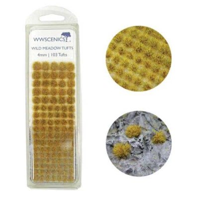 Peco W3TWM4 - Grass Tufts 5/32" 4mm -- Wild Meadow pkg(103)