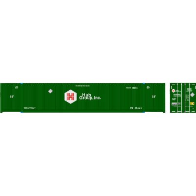 Atlas 20006673 - HO 53ft CIMC Container - HUB Group/Norfolk Southern Set #7 (3pk)