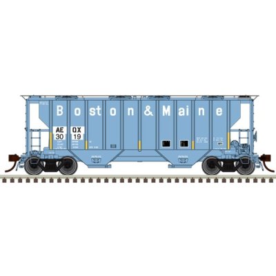 Atlas 20007688 - HO Portec 3000 2-Bay Covered Hopper, ATEL Leasing AEQX #3019