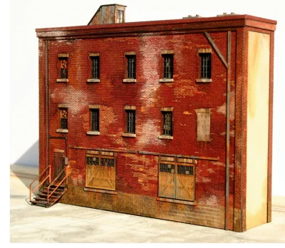 ITLA Scale Models - HO Scale 4152 Building "D" - Shallow Relief Background Structure