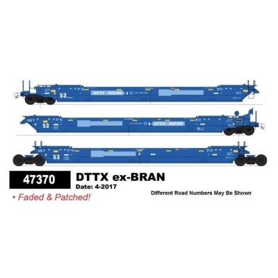 InterMountain 47370-01 - HO Maxi IV Stack Well Car, 3-Car Articulated Set, DTTX ex-BRAN #890190