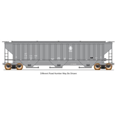 Intermountain 653125-06 - N Scale 4750 Cu. Ft. Rib-Sided 3-Bay Covered Hopper, Illinois Central #...