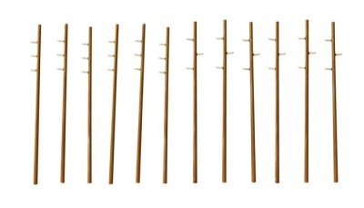 Walthers Cornerstone 4173 - HO Intermediate Height Utility Poles (Wood) (12pk) - Kit