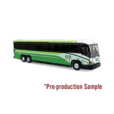 Iconic Replicas 1600572 - N Scale MCI D4505 Coach - Assembled -- GO Transit (2-Tone Green, white)