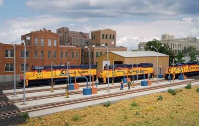 Walthers Cornerstone 4161 - HO Scale Modern Diesel Service Fueling Facility -- Kit - 10 x 20-5/8 ...
