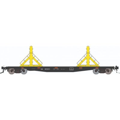 Rapido 138405-4 - HO F30D 50' Rail Flat Car : NS - MOW: Single Car - #905058