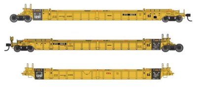 Walthers Mainline 55830 - HO Scale NSC Articulated 3-Unit 53' Well Car - Ready-to-Run -- TTX #786...