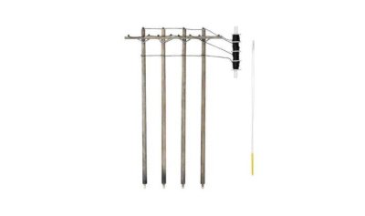 Woodland Scenics 2250 - N Scale Pre-Wired Poles - Utility System -- Single Crossbar