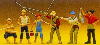 Preiser 10077 - 	HO Fishermen (6)