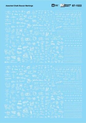 Microscale Industries Inc Railroad Decal Set -- Assorted Chalk Boxcar Markings