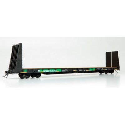 Rapido 147009-2 -  HO Marine Industries Bulkhead Flat Cars, Burlington Northern Santa Fe (ex-BC P...