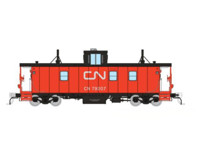 Rapido 606-166007 - HO Hawker-Siddeley Van - Caboose - Canadian National - As-Delivered (Red/Oran...