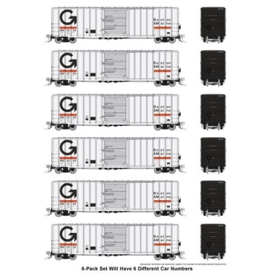 Rapido 198003 HO PC&F 5241 CUFT -  Boxcar - Guilford (B&M) - 6 Pack