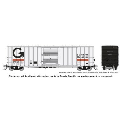 Rapido 198003-3 HO PC&F 5241 CUFT -  Boxcar - Guilford - (B&M) - Single Car #3278
