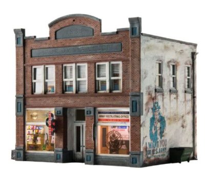 Woodland Scenics 4957 - N B&R Records and Recruiting - Built & Ready Landmark Structures - Assemb...