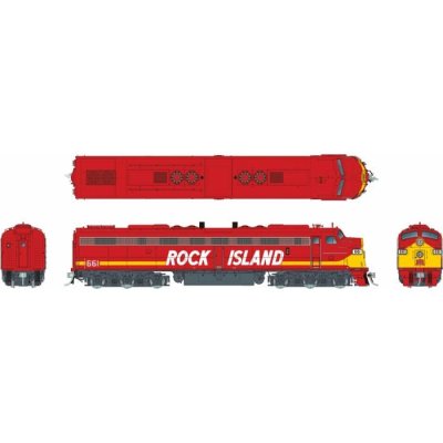 Rapido 28322 - HO EMD E8A w/HEP (DC/Silent): Rock Island - Red & Yellow Scheme: #660