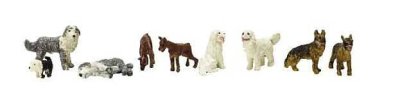 Woodland Scenics 1971 - HO Scenic Accents(R) -- Dog Pack pkg(9)