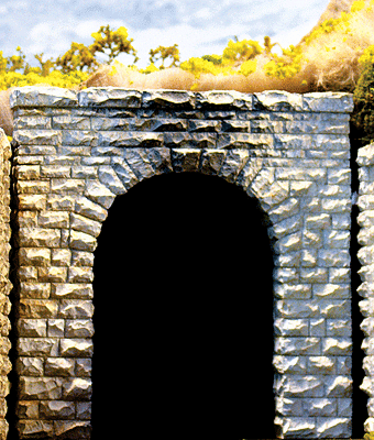 Chooch 9740 - N Scale Single-Track Cut Stone Tunnel Portal 2-Pack -- 2-1/2 x 2-1/2" 6.2 x 6.2cm