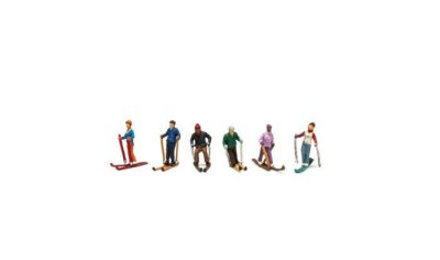 Woodland Scenics 2222 - HO Snow Skiers - Scenic Accents - pkg(6)