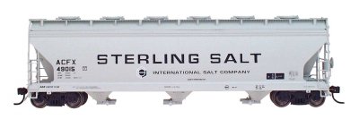 Intermountain 47026-12 HO RTR- ACF 4650 3-Bay Hopper - Sterling Salt #49053