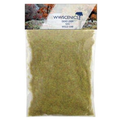 Peco WSG2048 - Static Grass 1/16" 2mm -- Dead 1.8oz 50g
