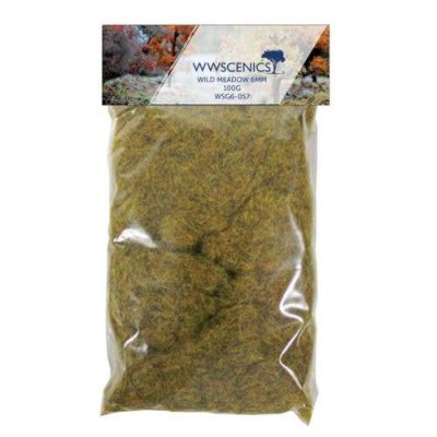Peco WSG6058 - Static Grass 1/4" 6mm Fibers -- Wild Meadow 3.5oz 100g