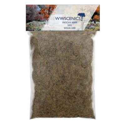 Peco WSG4039 - Static Grass 3/16" 4mm -- Patchy 1.8oz 50g