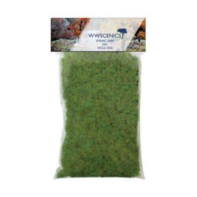 Peco WSG2003 - Static Grass 3/32" 2mm Fibers -- Spring 1.8oz 50g