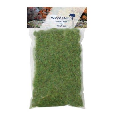 Peco WSG4003 - Static Grass 5/32" 4mm Fibers -- Spring 1.8oz 50g