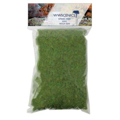 Peco WSG4004 - Static Grass 5/32" 4mm Fibers -- Spring 3.5oz 100g