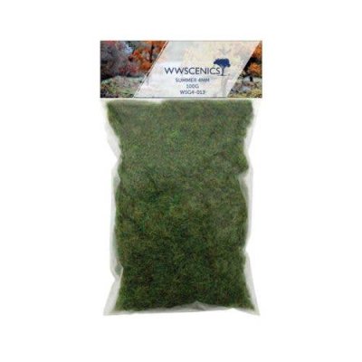 Peco WSG4013 - Static Grass 5/32" 4mm Fibers -- Summer 3.5oz 100g
