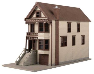 Walthers Trainline 952 - HO Scale Steiner House Victorian House -- Kit - 3-9/16 x 7-11/16 x 5" 9....