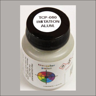 Tru Color Paint 080- Acrylic - Imitation Aluminum- 1oz 