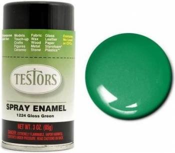 Testors 1224 - Enamel Spray Paint - Gloss Green - 3oz
