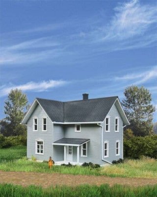 Walthers Cornerstone 8789 - HO Scale Tillman Farm House -- Kit - 4-11/16 x 4-1/4 x 4-3/8" 11.9 x ...