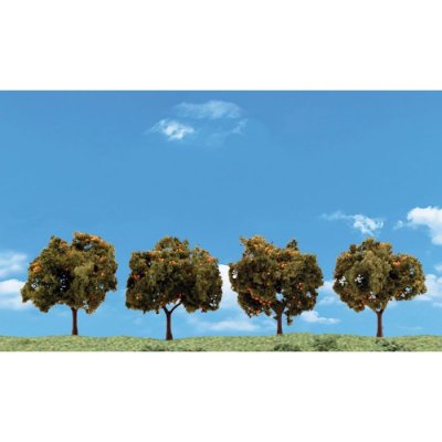 Woodland Scenics 3592 - Orange Trees - Ready Made Trees - 2in to 3in (4 Pack)