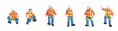 Walthers SceneMaster 6201 - HO Trackside Workers - Transload Facility -- 6-Pack