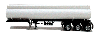 Herpa Models 5353 - HO Trailer Only (No Tractor) -- Tri-Axle Elliptical Tank Trailer - Undecorate...