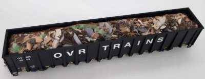 Otter Valley RailRoad HO 6400 Gondola Trash Load - Single Version 2