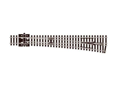 Peco SLE388 - N Scale Turnout Right-Hand #8 Code 80, Long, 36" Radius Diverging Route, Electrofro...