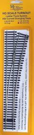 Micro Engineering 14713 - HO Code 83 Ladder Track System Turnout - #5b Right Hand Curved Divergin...