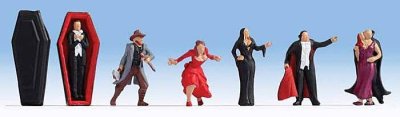 Noch 15801 - HO Scale Vampires -- 7 Figures with Coffin