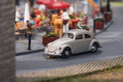 Faller 161444 - Volkswagen Old Beetle - Assembled - Car System -- Gray