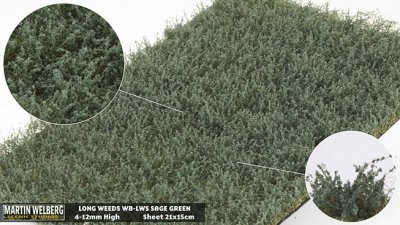 Martin Welberg Scenic Studios WB-LWS - Long Weeds - Sage Green - 4mm-12mm